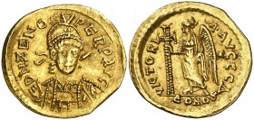 (476-491 d.C.). Zenón. Constantinopla. Sólido. (Spink 21514) (Ratto 287) (RIC. 930). 4,45 g. MBC+.