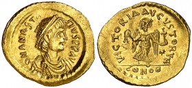 Anastasio I (491-518). Constantinopla. Tremissis. (Ratto 327) (S. 8). 1,47 g. EBC-.