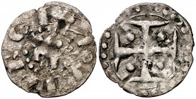 Comtats de Barcelona, Ausona, Girona y Carcassona. Ramon Berenguer IV (1131-1162). Barcelona. Diner. (Cru.V.S. 33) (Cru.C.G. 1846). 0,77 g. Escasa. MB...