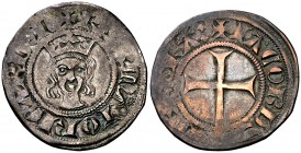 Jaume II de Mallorca (1276-1285/1298-1311). Mallorca. Dobler. (Cru.V.S. 541) (Cru.C.G. 2506). 1,69 g. MBC-.