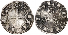 Alfonso VII (1126-1157). Sahagún. Dinero. (AB. 66). 0,95 g. Oxidaciones. Rara. (MBC).