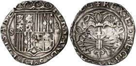 Reyes Católicos. Sevilla. . 4 reales. (Cal. 211). 13,75 g. MBC.