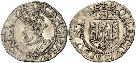 1542. Carlos I. Besançon. 1 carlos. (Vti. falta). 1,08 g. EBC-.