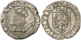 1543. Carlos I. Besançon. 1 carlos. (Vti. falta). 1,21 g. EBC-.