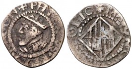 s/d. Felipe III. Mallorca. 1/2 ral. (Cal. 715, de Felipe II) (Cru.C.G. falta). 1,24 g. MBC-.