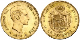 1878*1962. Estado Español. DEM. 10 pesetas. (Cal. 10). 3,25 g. S/C-.