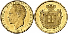 1879. Portugal. Luis I. 10000 reis. (Fr. 152) (Gomes 17.03). 17,75 g. AU. EBC-.