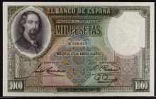 1931. 1000 pesetas. (Ed. C13). 25 de abril, José Zorrilla. En precinto de la PCGS como Gem New 66PPQ. Raro así. S/C.