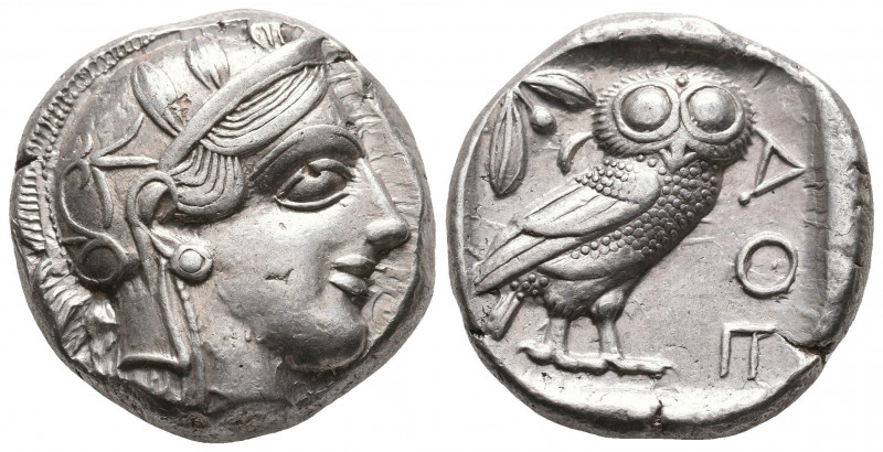 Athens, Attica. Circa 440-420 BC. AR Tetradrachm. (22,4mm, 17.2 g).
Obv: Helmete...
