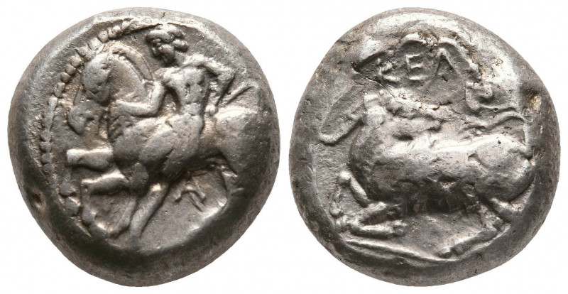 CILICIA.Kelenderis. Circa 380-370 BC. AR Stater (20,9mm, 7.8 gm). Obv: Rider sea...