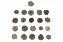 20 Roman bronze coins and 1 Roman provincial coin. Set of 21: 15.4-20.4mm / 64.54g.