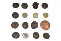 Collection of 16 Roman coins, Set of 16: 13.6-25.6mm / 40.22g.