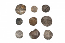 Collection of 9 Medieval coins, Set of 9: 11.1-18.5mm / 5.61g.