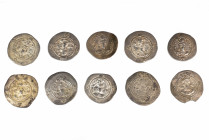 Collection of 10 Sasanid AR coins, Set of 10: 28.8-33.3mm / 40.31g.