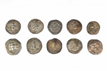 Collection of 10 Sasanid AR coins, Set of 10: 29.9-33.1mm / 40.74g.