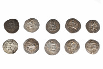 Collection of 10 Sasanid AR coins, Set of 10: 29.4-33mm / 40.66g.