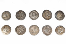 Collection of 10 Sasanid AR coins, Set of 10: 29.9-32mm / 41g.