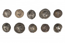 Collection of 8 Roman Denarii and 2 Antoniniani, Set of 10: 16.6-23.1mm / 29.53g.