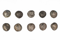 Collection of 10 Roman Denarii, Set of 10: 15.8-18.7mm / 27.25g.