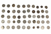 Collection of 50 Medieval European silver coins, Set of 50: 12.6-19.5mm / 47.75g.