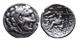 Kings of Macedonia, Alexander III the Great, 336-323 BC, imitative issue of uncertain Western Asia Minor Mint, late IV-early III BC.
Head of Herakles ...
