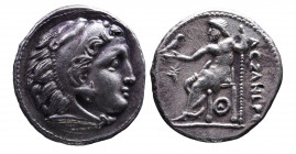 Kings of Macedonia, Alexander III the Great, 336-323 BC, imitative issue of uncertain mint, late IV-early III BC.
Head of Herakles wearing lion's scal...