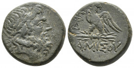 Pontus, Amisos, struck under Mithradates VI, ca. 105-85 BC
Laureate head of Zeus right
Eagle standing on the thunderbolt left, head turned right
SNG C...