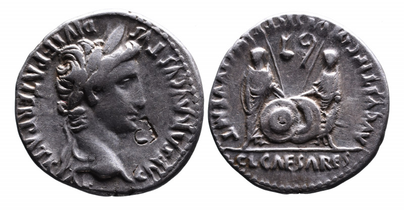 Augustus 27 BC - AD 14, with Gaius and Lucius Caesares, Lugdunum Mint, 2 BC - AD...