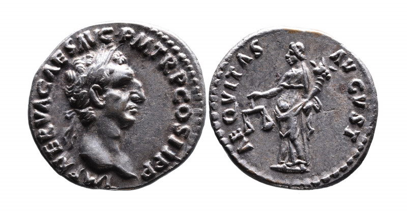 Nerva AD 96-98, Rome Mint, AD 96.
Laureate head of Nerva right, IMP NERVA CAES A...