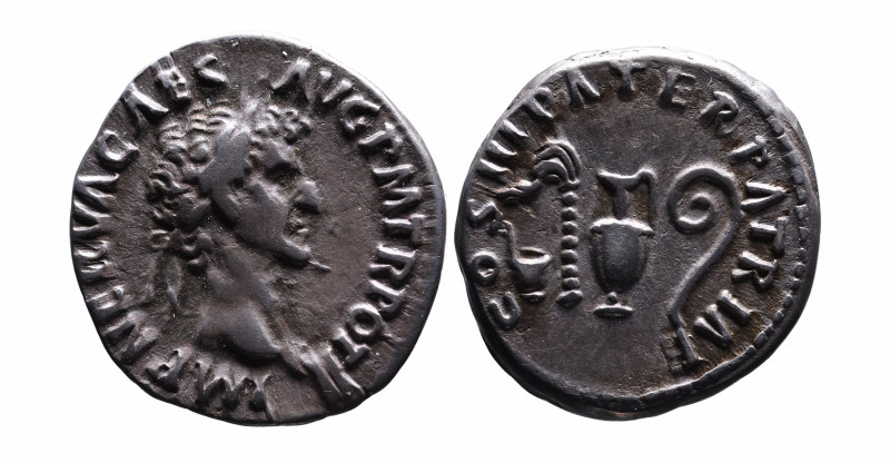 Nerva AD 96-98, Rome Mint, AD 97.
Laureate head of Nerva right, IMP NERVA CAES A...