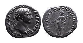 Traianus AD 98-117, Rome Mint, AD 103-111.
Laureate bust of Traianus right, with drapery on the left shoulder, IMP TRAIANO AVG GER DAC PM TRP;
Felicit...