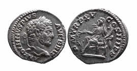 Caracalla AD 198-217, Rome Mint, AD 212.
Laureate head of Caracalla right, ANTONINVS PIVS AVG BRIT;
Annona seated left, holding cornucopiae and corn e...