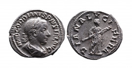 Gordianus III AD 238-244, Rome Mint, ca. AD 240-241.
Laureate, draped and cuirassed bust of Gordianus right, IMP GORDIANVS PIVS FEL AVG;
Diana standin...
