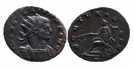 Aurelianus AD 270-275, Mediolanum Mint, ca. AD 272-274.
Radiate and cuirassed bust of Aurelianus right, IMP AVRELIANVS AVG;
Fortuna seated on the whee...