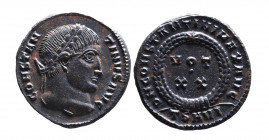 Constantine I the Great AD 307-337, Thessalonica Mint, ca. AD 320-321.
Laureate head of Constantinus I right, CONSTANTINVS AVG;
VOT_XX within wreath w...