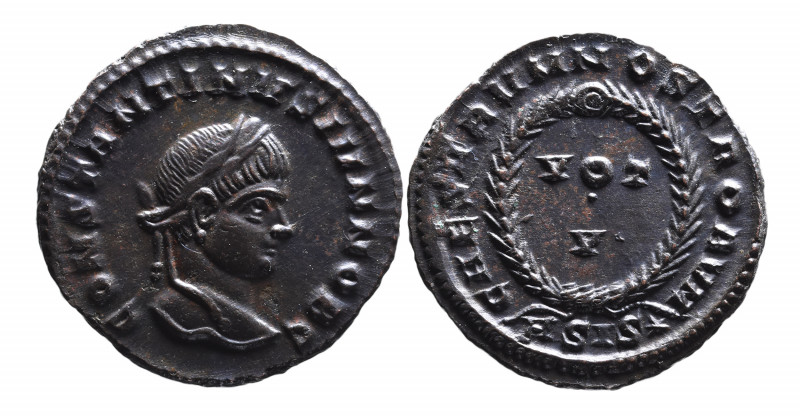 Constantine II AD 317-340, as caesar, Siscia Mint, ca. AD 320-321.
Laureate head...