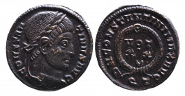 Constantine I the Great AD 307-337, Ticinum Mint, ca. AD 320-321.
Laureate head of Constantinus I right, CONSTANTINVS AVG;
VOT_XX with crescent below,...