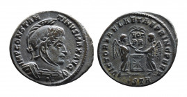 Constantine I the Great AD 307-337, Trier Mint, ca. AD 319.
Helmeted, laureate and cuirassed bust of Constantinus I right, IMP CONSTANTINVS MAX AVG;
T...