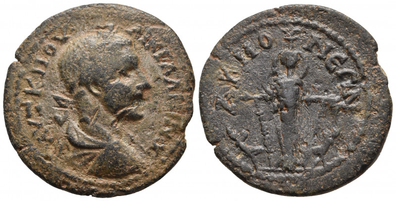 Phrygia, Akmoneia, Gallienus 253-268 AD, AE
Laureate and draped bust of Gallienu...