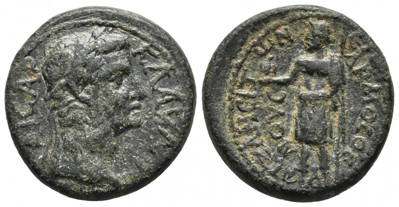 Phrygia, Aezanis, Claudius 41-54 AD, AE
Laureate head of Claudius right
Zeus sta...