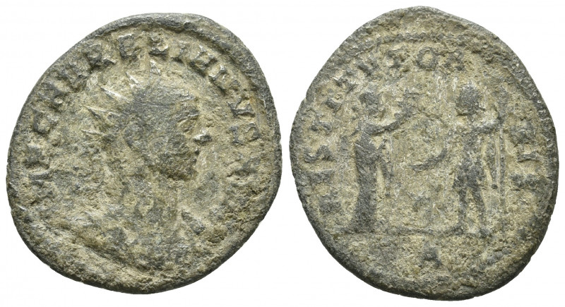 Aurelianus, 270-275 AD, AE Antonininian, Antioch Mint
Radiate and cuirassed bust...