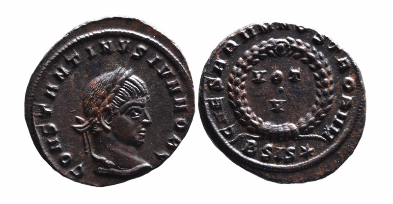 Constantine II AD 317-340, as caesar, Siscia Mint, ca. AD 320-321.
Laureate head...