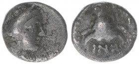Karien Knidos
Griechen. Diobol, ca.300/225 BC. Aphrodite - Stierkopf von vorne
1,24g
vgl. SNG Cop.303 HNO
ss