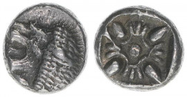 Milet
Griechen. 1/12 Stater, 6.Jhdt.BC. Löwenprotome - Ornament in vertieftem Quadratum incusum
1,13g
vz
