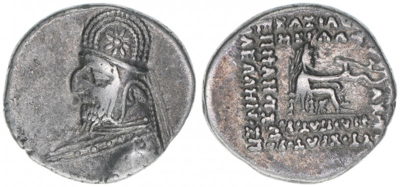 Orodes II. 90-78 BC
Parther. Drachme, 90-78 BC. 4,06g
ss/vz