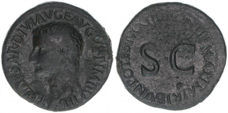 Tiberius 14-37
Römisches Reich - Kaiserzeit. As. TRIBVN POTEST XXIIII PONTIF MAX...