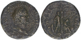 Vespasianus 69-79
Römisches Reich - Kaiserzeit. Sesterz. IVDEA CAPTA SC - sehr selten - trauernde Judäa unter Palme, dahinter Vespasianus
Rom
22,76g
K...