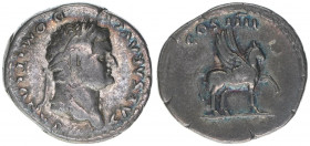 Domitianus 81-96
Römisches Reich - Kaiserzeit. Denar. COS IIII Pegasus
Rom
3,00g
Kampmann 24.8
ss+