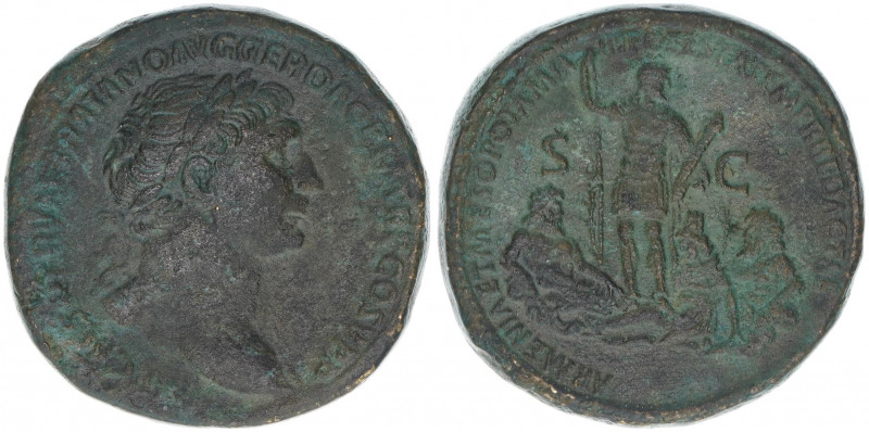 Traianus 98-117
Römisches Reich - Kaiserzeit. Sesterz. ARMENIA ET MESOPOTAMIA IN...