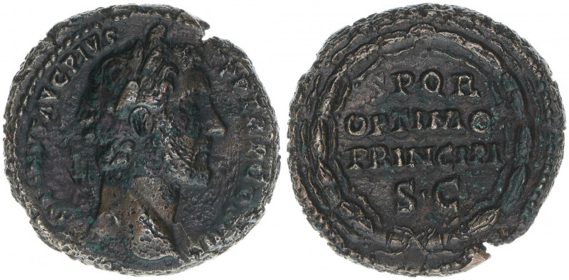 Antoninus Pius 138-161
Römisches Reich - Kaiserzeit. As. SPQR OPTIMO PRINCIPI SC...